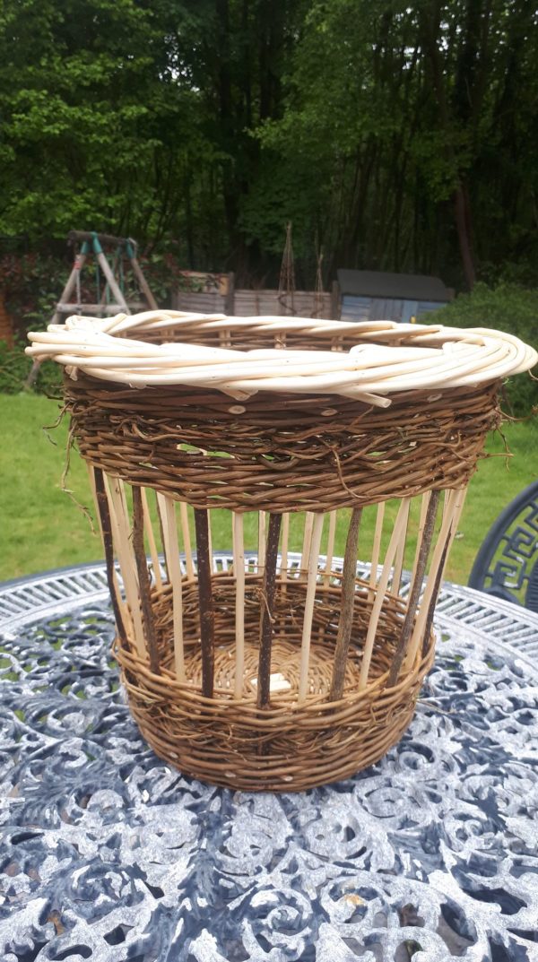 White Willow and Hazel Wastepaper Basket 13" high x 14" diameter £45